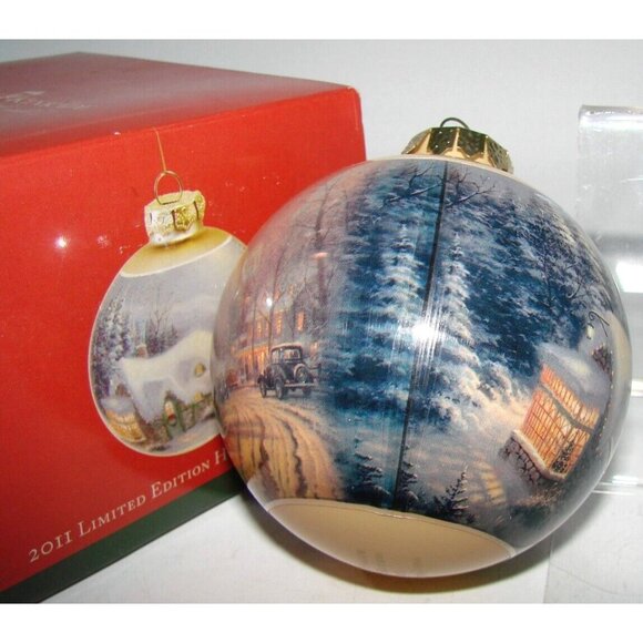Thomas Kinkade Painter of Light Christmas Holiday Ornament Limited Edt 2011 NIB - Picture 2 of 11